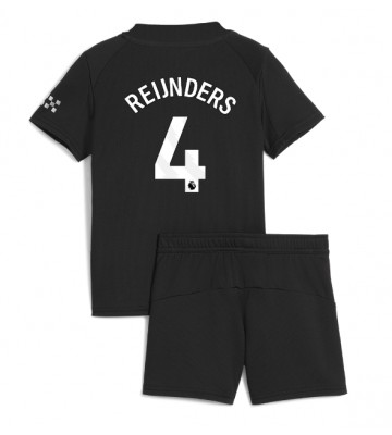 Manchester City Tijjani Reijnders #4 Udebanetrøje Børn 2025-26 Kortærmet (+ Korte bukser)